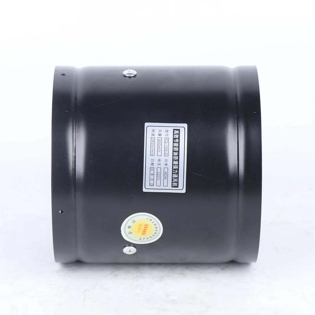 Axial Pipe Metal Blower Bathroom Fan Channel Pipe Fan 500m³/h Channel Duct Extractor Insert Exhaust Fan
