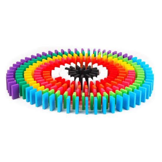 120Pcs/Set Colorful Dominoes Wooden Blocks Children Early Educational Play Toy