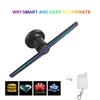 New 3D LEDs 384 Lamp Beads HD Remote Hologram Fan Projector Advertising Display WIFI Holographic Display Player 16W-32W
