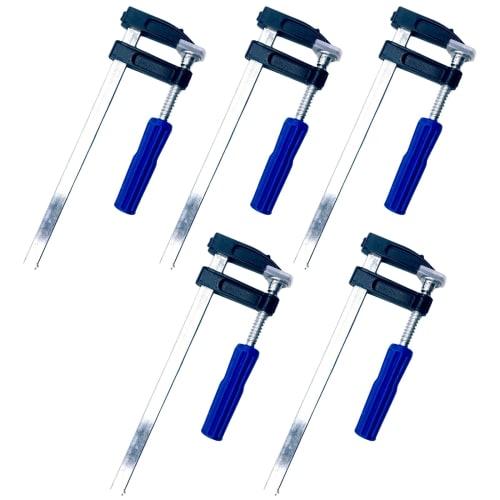 

TIGRE BLANC F-Type Clamp, 50mm Depth x 200mm Opening, Grip Locking Pliers for DIY Woodworking and Welding, Set of 5