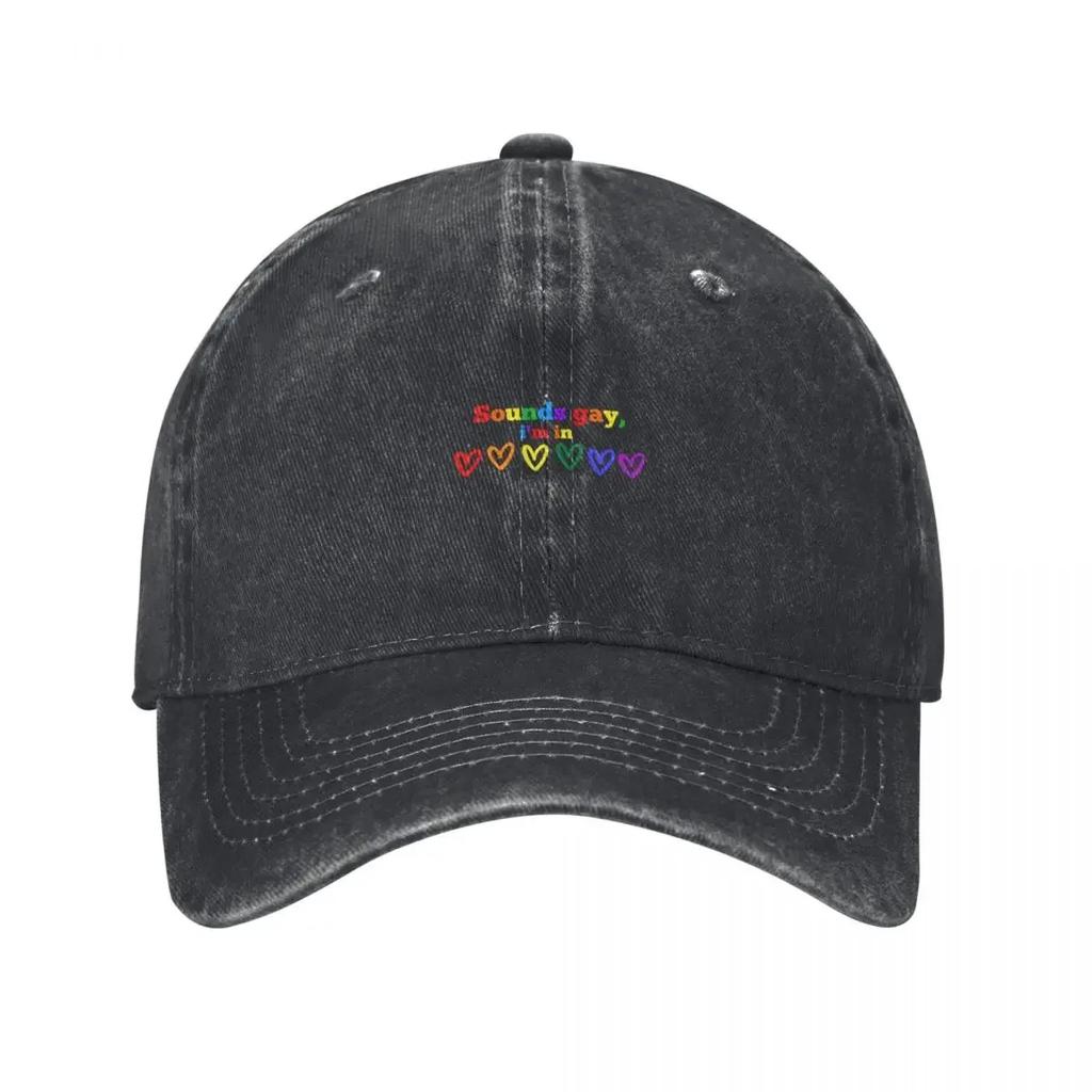 Sounds gay im in Baseball Cap designer cap Custom Cap Snapback Icon Women Hats Unisexs