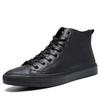 2025 Direktlieferung Herbst- und Winter Herren High-Top Schuhe Trend mit schwarzen Board Schuhen lässige Mid-Top Lederschuhe