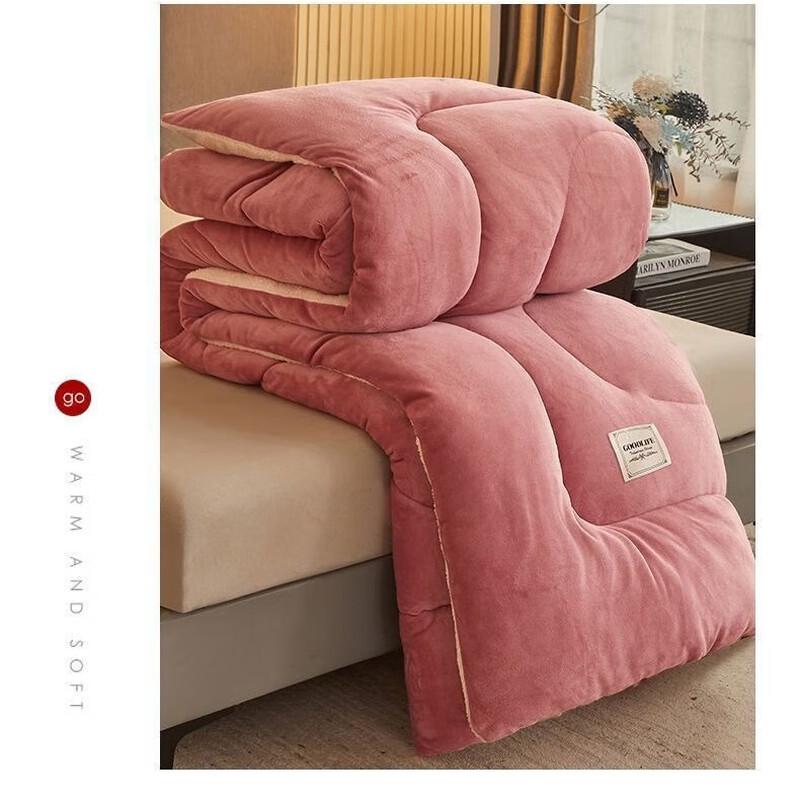 OEING Winter Thickened Milk Velvet Lamb Fleece Blanket