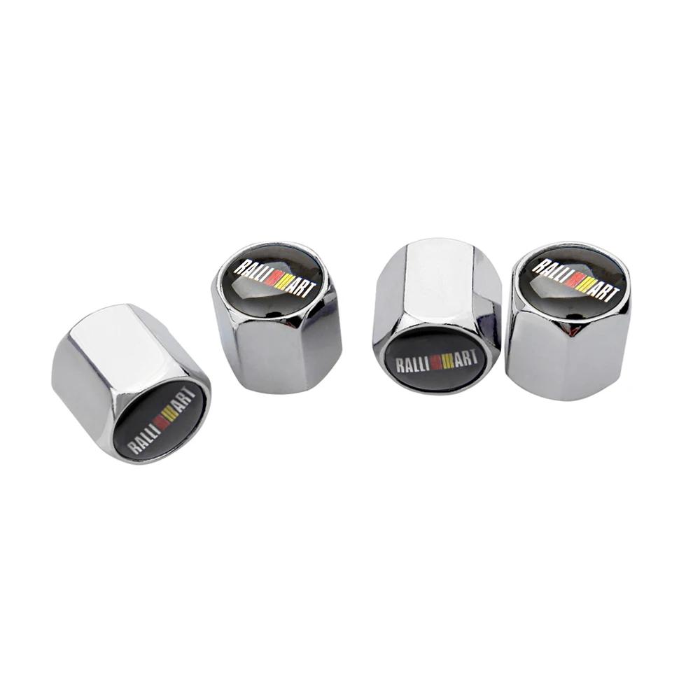 4pcs Car Decor Wheel Tire Valve Air Stem Airdust Cap Covers For Mitsubishi Ralliart Galant Mirage L200 EVO Xpander Cordia Pajero zjcr96