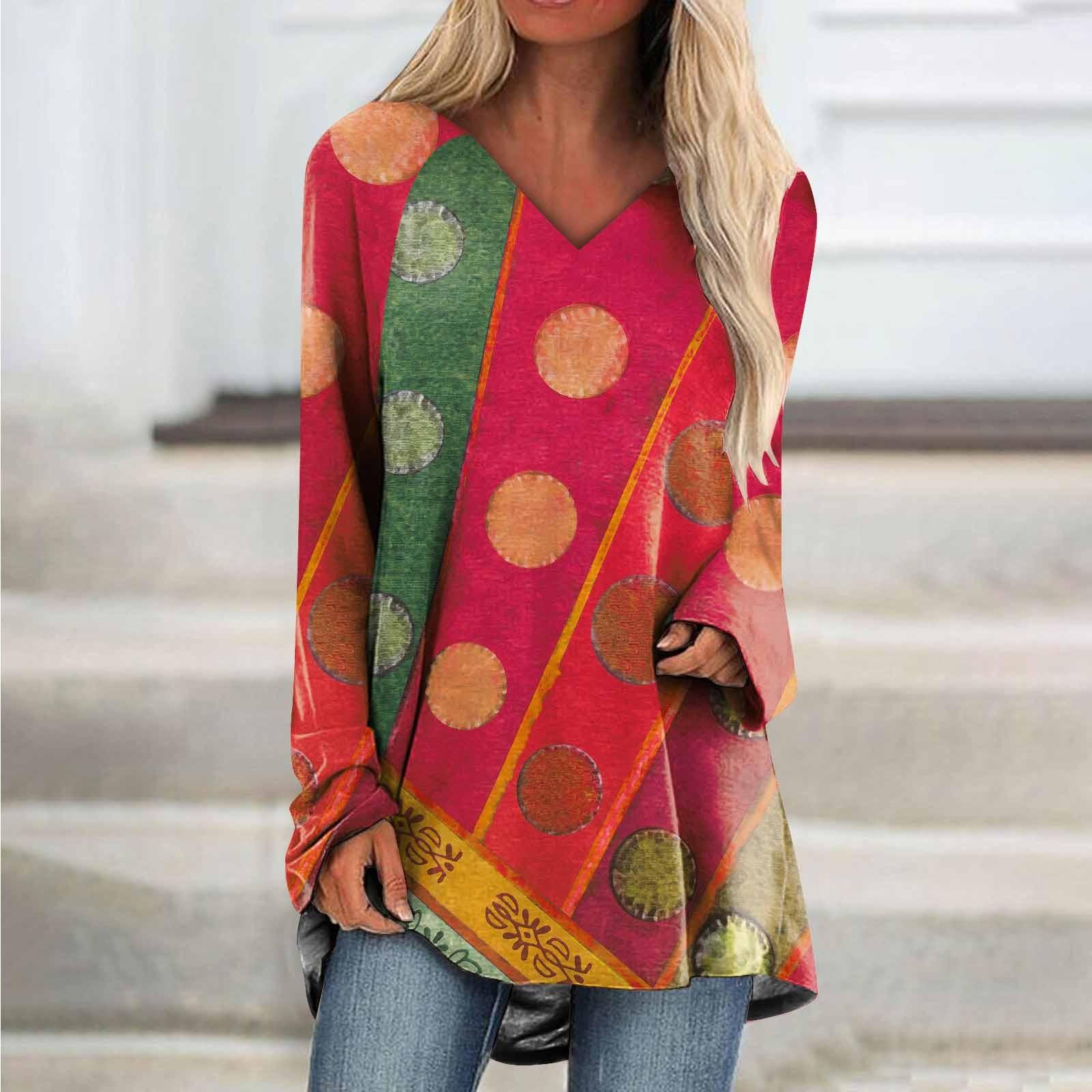 Женская модная повседневная футболка с принтом — фото 8