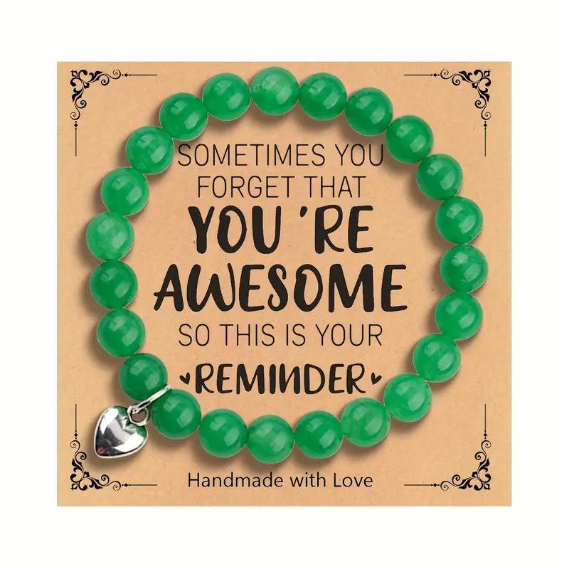 JYL TS Bracelet Ladies Elastic  Heart Charm Festival Gift Attracts Love & Joy