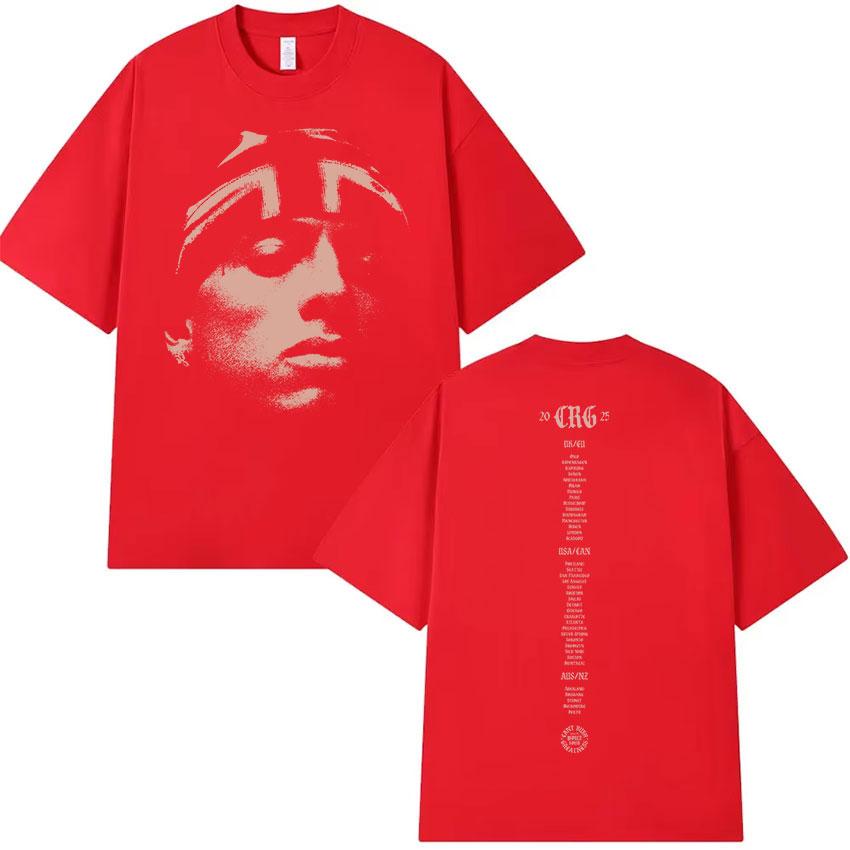 T-shirt Rapper Central Cee CanT RUSH GREATNESS Tour Merch Album Unisex Indossabile Estate 2025 Cotone Puro 100% T-shirt Stampata