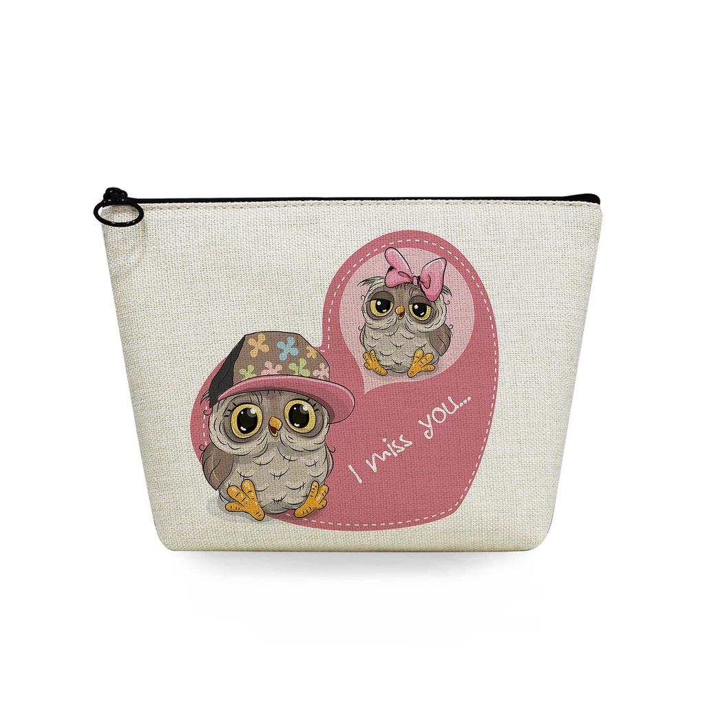Women Owl Print Cosmetic Bag Toiletries Organize Travel Storage Case 6714