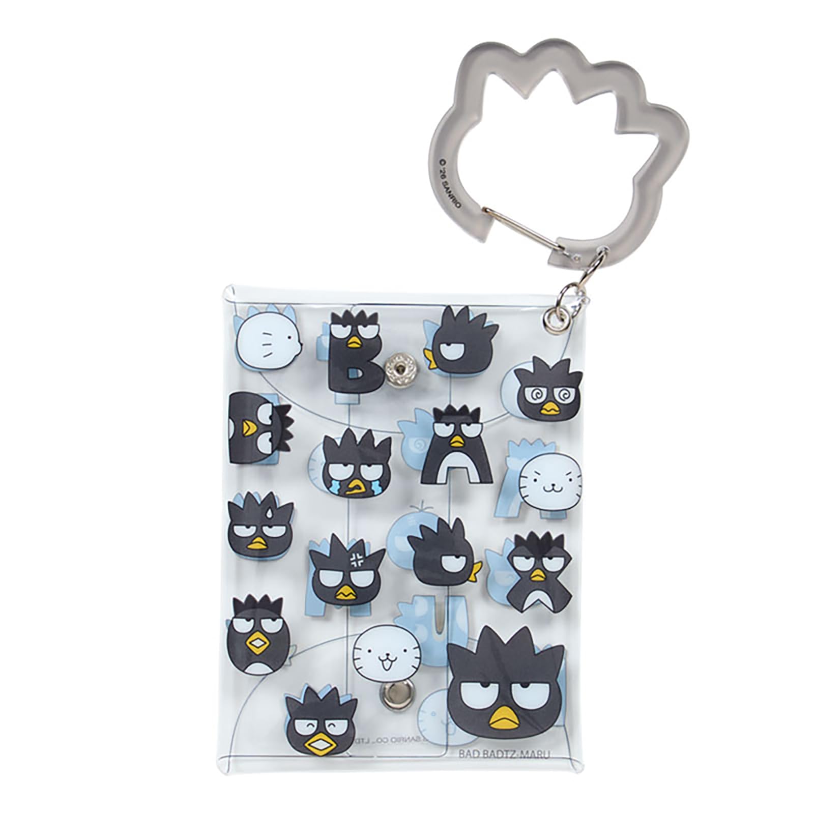 Sanrio Carabiner Clear Pouch Funny Face Ages 3 and up 753661 (Hangyodon & Badtz-Maru Design) Badtz-Maru