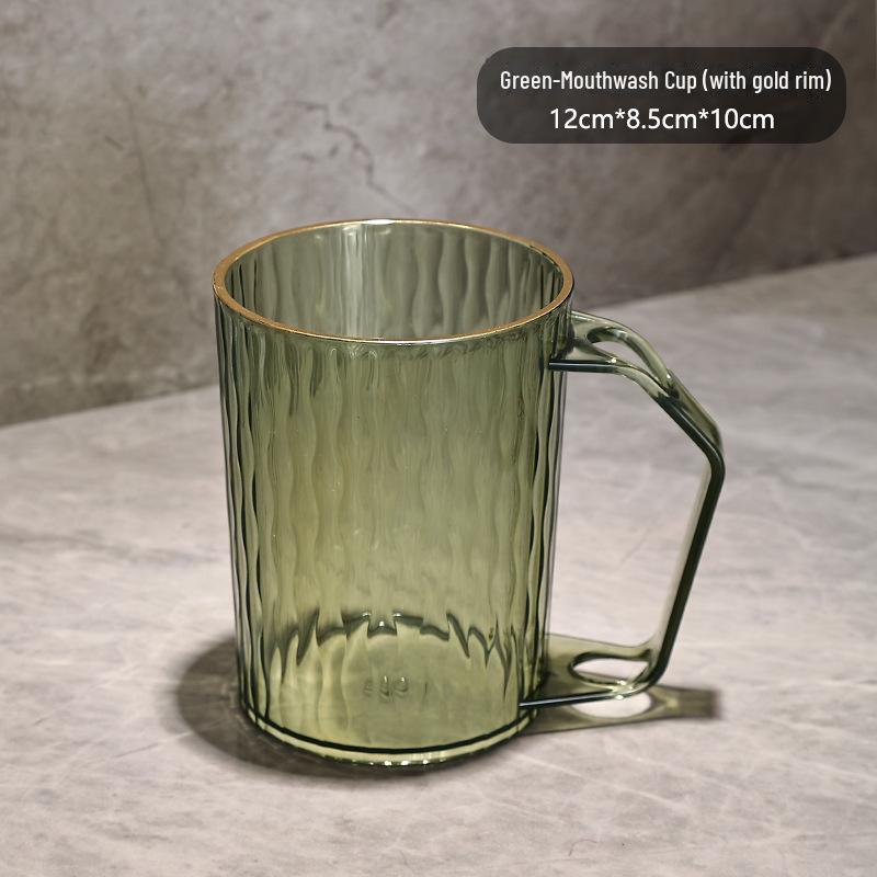 

Стаканчик для зубной щетки с волнистым узором и ромбовидным дизайном – элегантный, простой и роскошный пластиковый стаканчик для ополаскивателя полости рта для пар или студентов 301-400ml прозрачный/зелёный