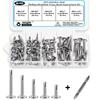 #8 Modified Truss Head Sheet Metal Screws Assortment Kit 410 Stainless Steel Self Tapping Drilling Screws for Metal Plastic Wood