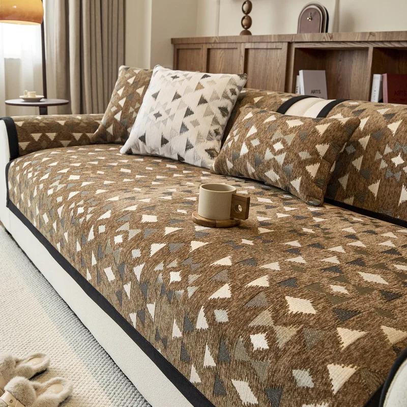 

Modern And Simple Chenille Sofa Cushion Four Seasons Universal Anti slip And Dustproof For Living Room Decoration Sofa Cushion 70x70cm 1pcs