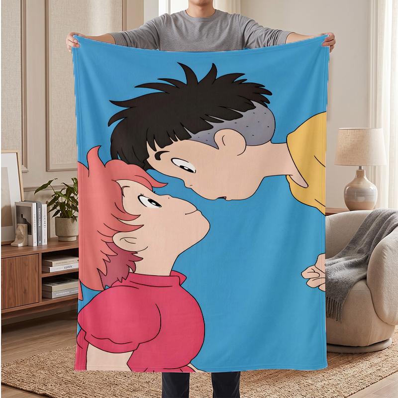 Ponyo (32) Soft Warm Flannel Blankets Comfortable Blanket for Home Decoration Gifting