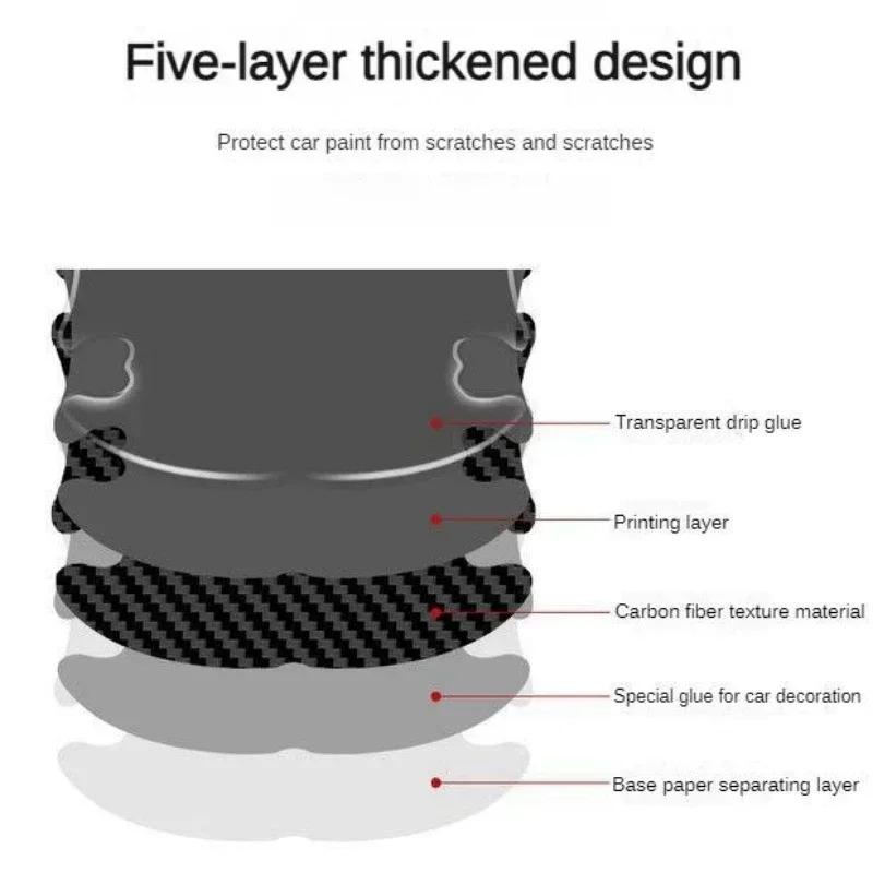 Car door bowl handle protective stickers Carbon fiber For VW Volkswagen Tiguan Passat Leon Golf 7 Ateca Octavia Car accessories