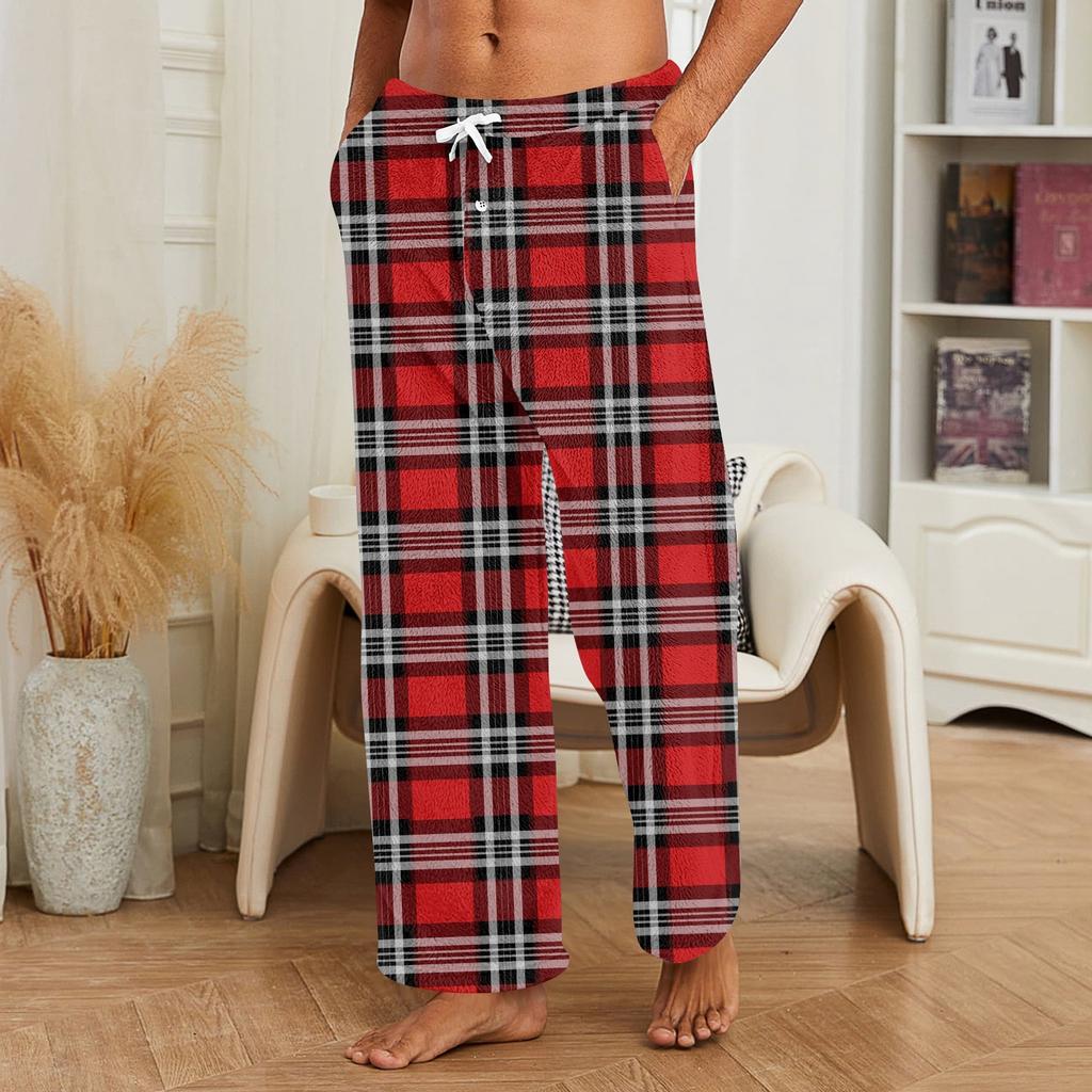 Men's Allover Printed Home Pants Sleeping Pajama Pants Long Pants Pajama Pants
