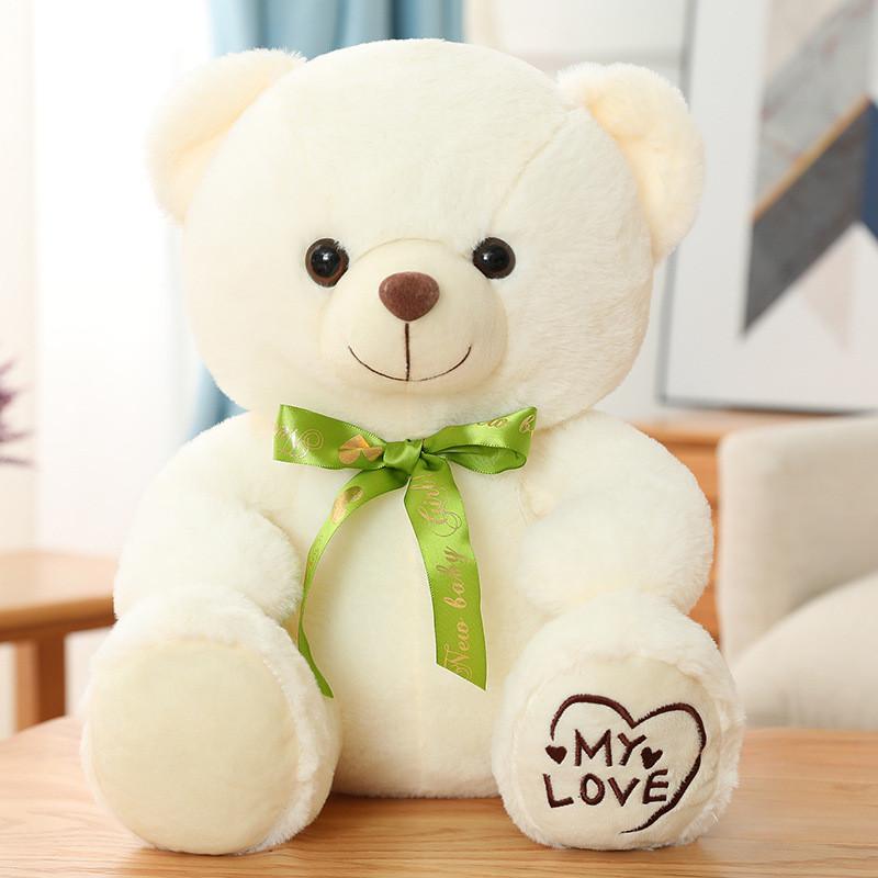 Posture Cute Sitting Teddy Bear Plush Toy Butterfly Festival Ribbon Gift Child