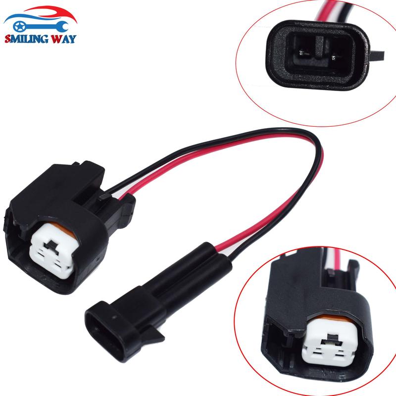 SMILING WAY# Engine 4.8L 5.3L 6.0L LQ4 LQ9 to LS2 LS3 LS7 EV6 Fuel Injector Adapter Harness Connector Pigtail Wire Cable Plug