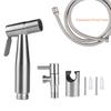 SUS304 Stainless Steel Bidet Sprayer Set Toilet Wall Mounted Single-tube Handheld Sprayer with Explosion Proof Hose
