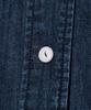 LEE Women'S Short Crop Denim Short Sleeve Shirt Indigo Dark