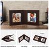 CONTACTS FAMILY Vintage Genuine Leather Desktop Picture Frame Children Family Lover Table Photo Frame
