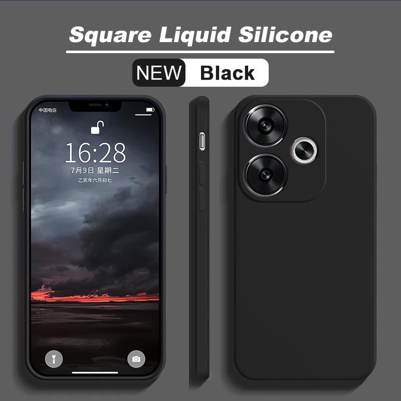 For Poco F6 Case Luxury Liquid Silicone Case For Xiaomi Poco F6 Poco F 6 PocoF6 Pro F6Pro 5G Soft Cases Shockproof Cover