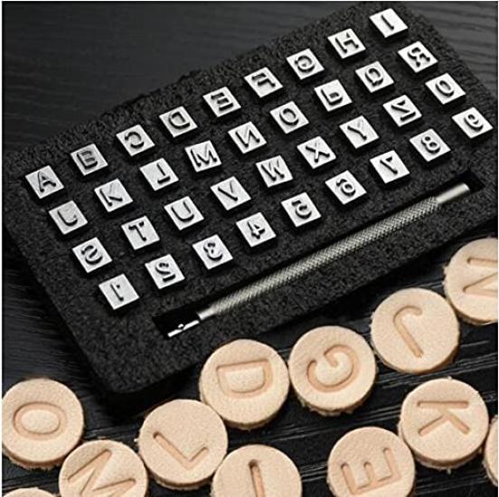 Kimlonton Leathercraft Stamping 36 Numbers Alphabet Leathercraft Stamping Tool Handmade DIY Leathercraft Kit Set, Pieces, 0-9, A-Z, (6.5mm),