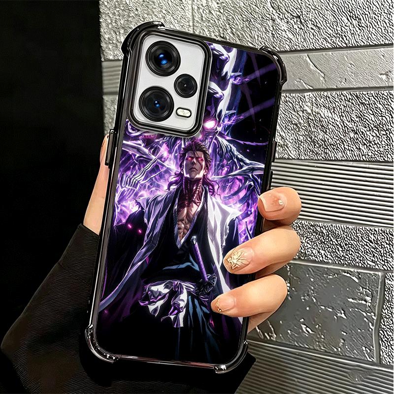 Bleach Aizen Sousuke Plating Phone Case For Xiaomi Redmi Note 14 15 Pro Plus 13 12 11 11S 11T 10 9S 9 5G Anti-Fall Airabag Cover