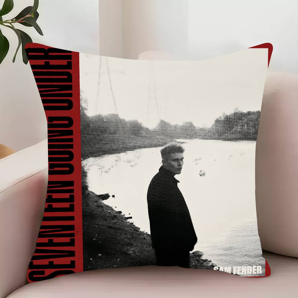 S-Sam F-Fender People Watching  Pillow Case Decor Protective Covers Comfortable soft for Sofa Living Room Home office 12x12Inch