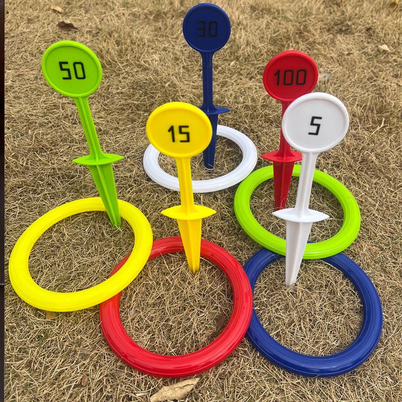 Kids' Outdoor Ring Toss Game - Interactive Beach and Lawn Toy for Parent-Child Fun
