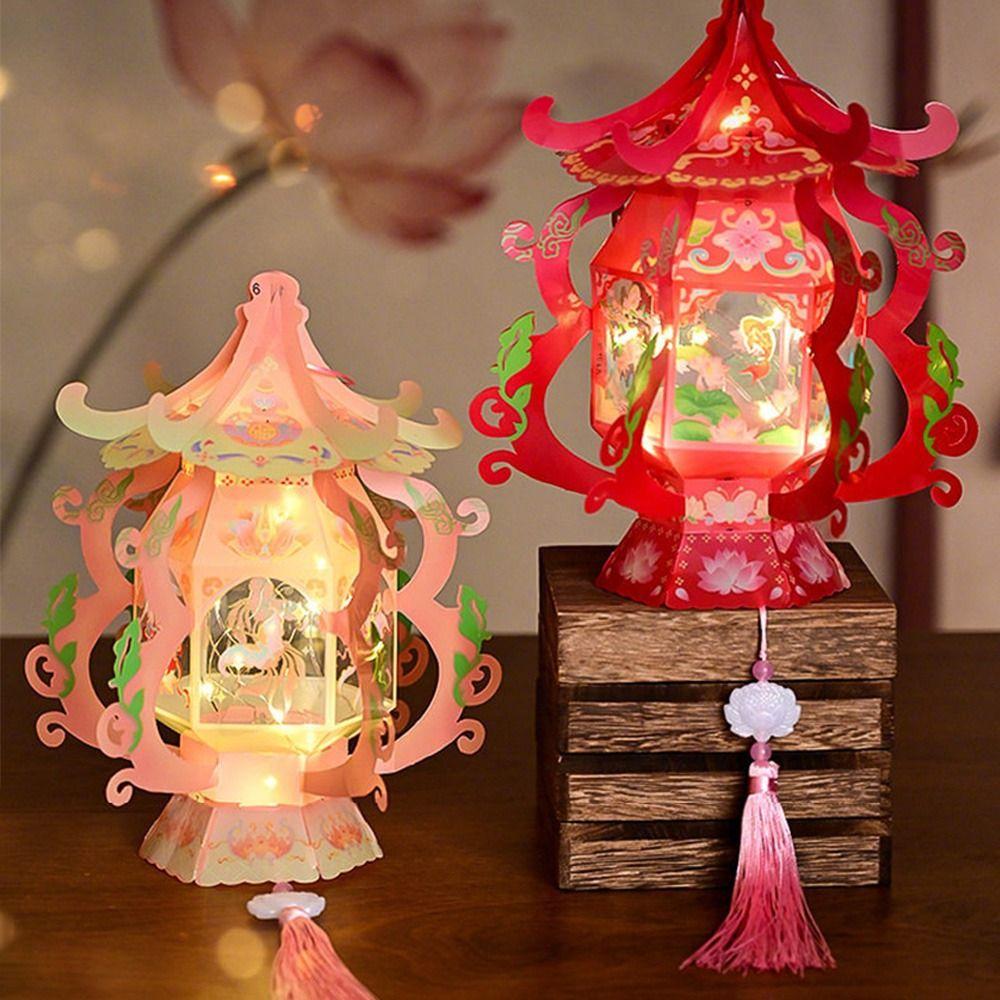 Handheld Chinese Lantern DIY Assembly Palace Lantern New Handheld Lantern Holiday Decorating