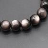 Silver & Golden Obsidian Double-Eyed Round Beads – Natural Loose Beads for DIY Jewelry & Bracelet Making
