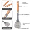 Silicone Kitchen Utensils Non Stick Spatula Pattern Soup Spoon Rice Scoop Beech Wood Handle Semi Transparent Steel Core Heat-Resistant Cooking Tool
