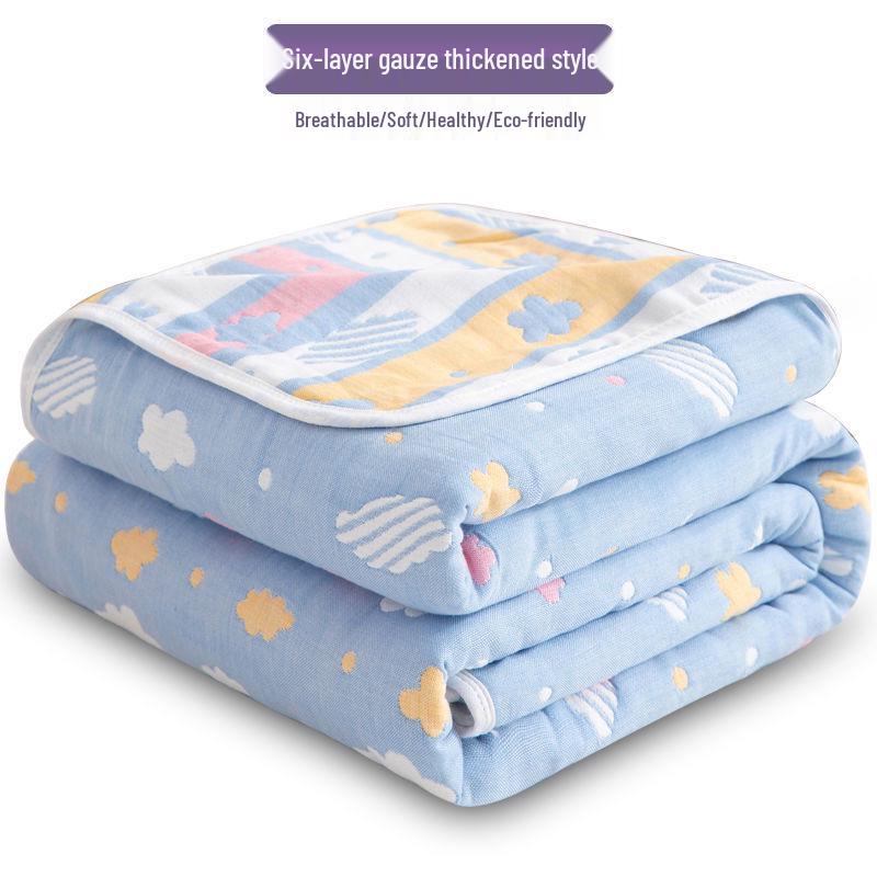 Six-Layer Cotton Gauze Baby Blanket: Swaddle, Bath Towel, or Summer Quilt Cover
