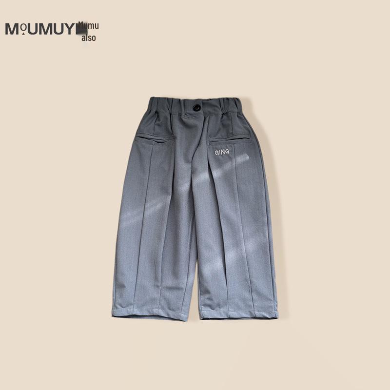 

Весна 2025 Мальчиковые повседневные брюки широкого кроя в корейском стиле 100 cm