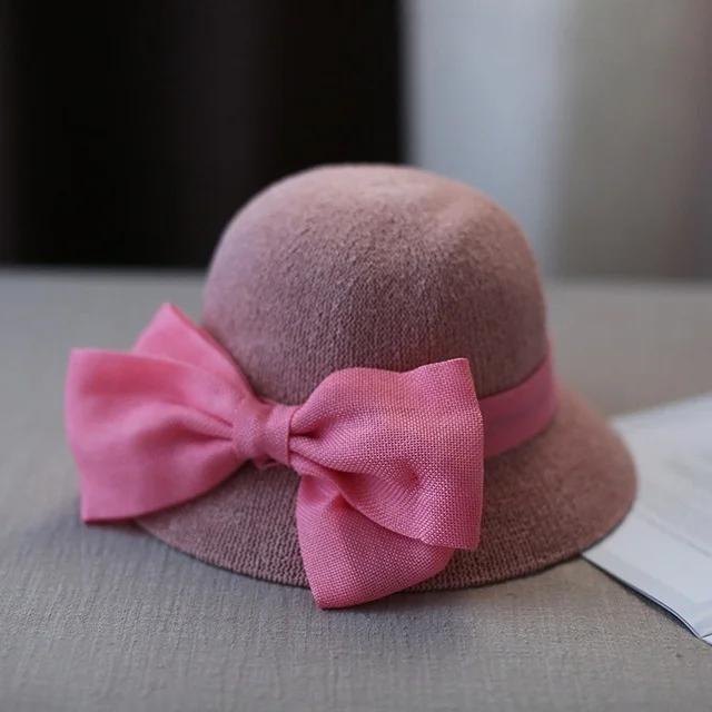 Women Summer Fashion Hats Big Bow-knot Straw Hat Solid Color Sun Cap Foldable Fisherman Fashion Accesssories Women Hats