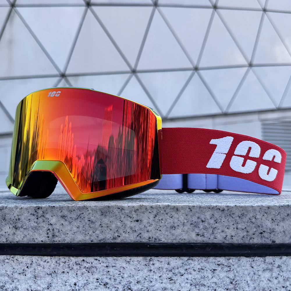 Magnetické lyžařské brýle Dvouvrstvé HD sklo Lyžování Proti zamlžování UV400 Snowboardové brýle Muži Ženy Lyžařské brýle Ochranné brýle
