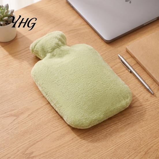 Winter Hot Water Bag PVC Bottle with Plush Cover, 1000/2000ML Leakproof Bag, Washable Cover Cold Compress Pouch for Shoulder, Back, Hand, Legs, Period