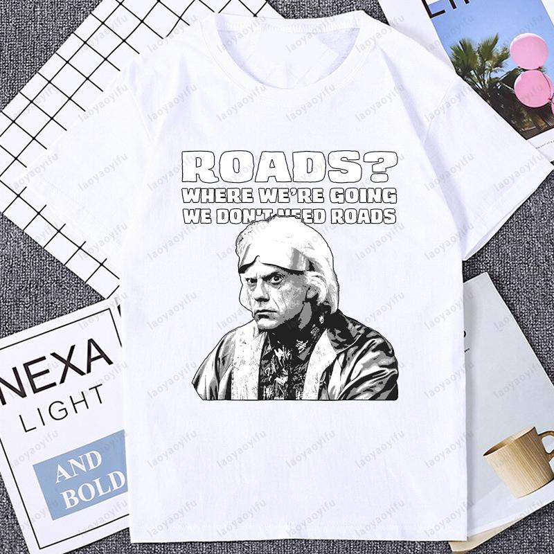Back to the Future Doc Brown Roads Need T-shirt L