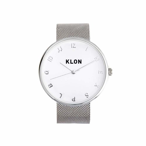 

KLON MOCK NUMBER -SILVER MESH- Ver. SILVER 40mm Wristwatch, Simple and Unisex, Silver, Stylish for Men and Women