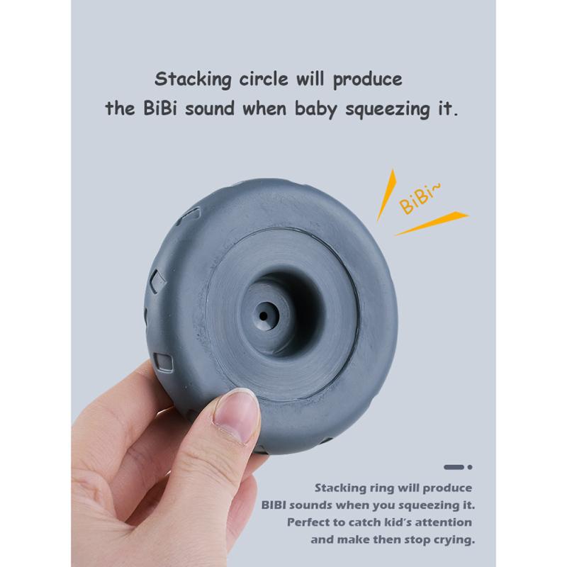 Stacking Nesting Baby Building Blocks Toys Soft Squeeze Diy Teething Baby Early Educational Toys For