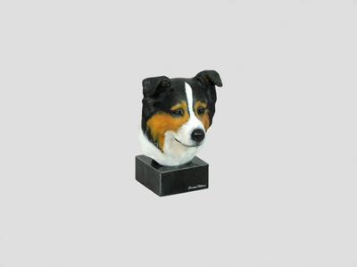 Sakallı Collie, Highland Collie, Mountain Collie - boyalı heykelcik, heykel, figür, sanatçı tarafından yapılmış, marka