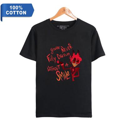 High Quality Women Men Cotton T-shirt Hazbin Hotel Print Tshirt Summer Graphic Woman Man Clothing Fashion T Shirts