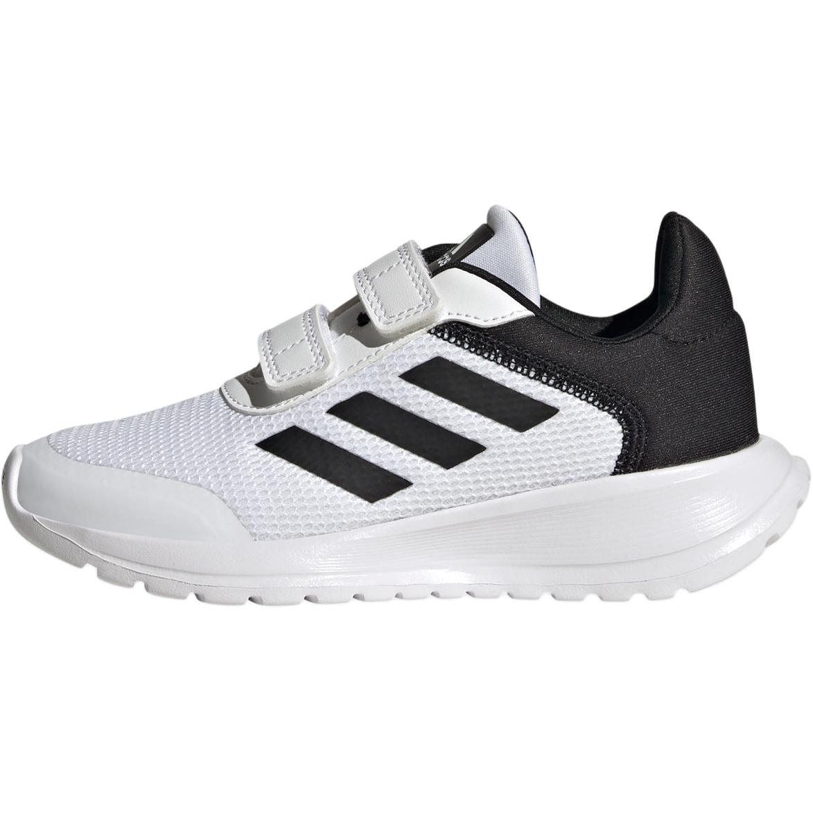 

New Adidas TENSAUR Abrasion Resistant Low Top Kids Running Shoes White Black Kids IF0354 29