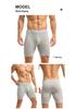 Men’s Sweat-Wicking Breathable Pure Cotton Boxer Briefs - Slim Fit Square Leg, Extended Length Underwear