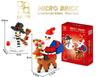 Plastic Mini Blocks Santa Claus Christmas Tree Plastic Brick Fun Elk Brinquedos For Gift New Year Girls Present Snowman Toy