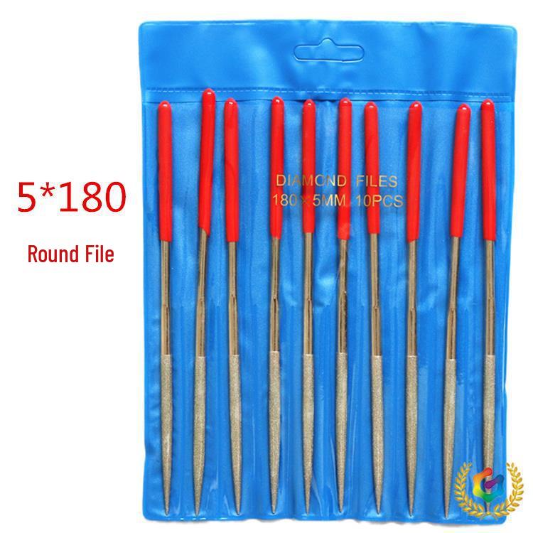 

Diamond Shaping File 180x5mm for Jade Mold Making - Flat Assorted Files Half-Round File 3*140 (10 pcs) Buy 5 Get 1