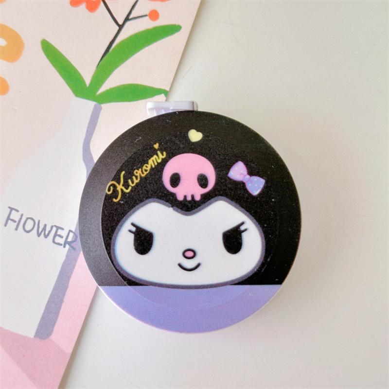 1Pcs Sanrio Kuromi Portable Round Tape Cute Girl Heart Measuring Tape Automatic Retractable Soft Tape Body Measurement Tape
