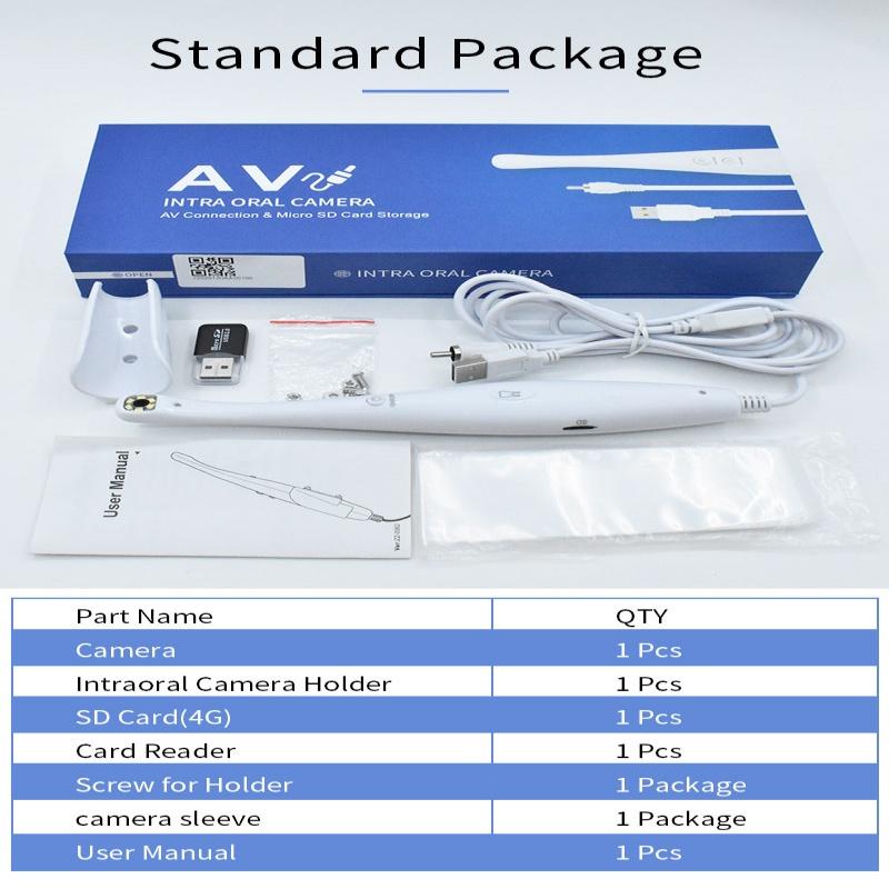 Dental USB Intraoral Camera HD 4 Mega Pixels Endoscope Camera With Storage Card 6 LED Light Lens Dental Intra Oral Camera