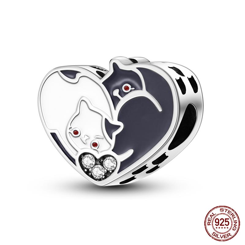 100% Real Prata-Banhado Ocean Series Tartaruga Caranguejo Sereia Charms Contas Fit Original Diy Pulseiras Bangles Jóias Presentes