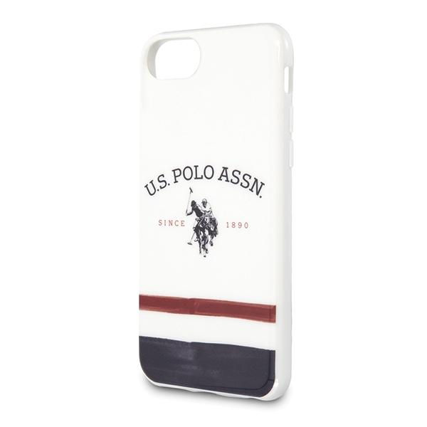 Etui Do iPhone 7 US Polo Tricolor Pattern Białe